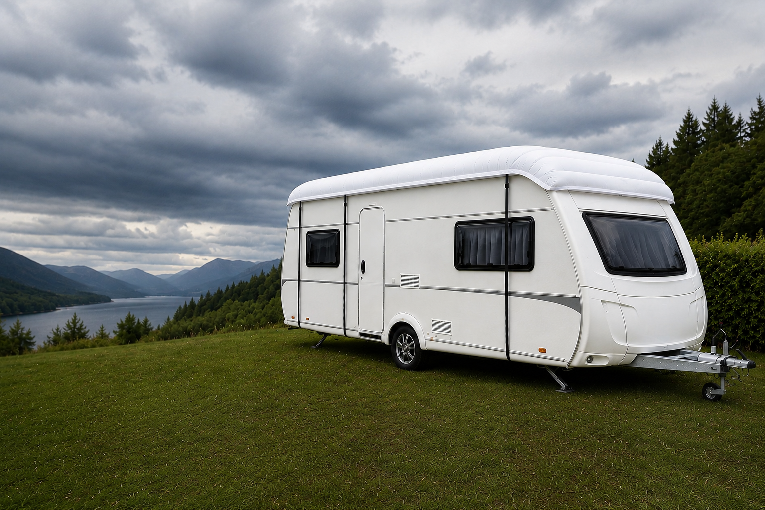 AiroVan beschermt een caravan tegen hagelschade